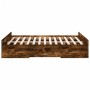 Smoked oak engineered wood bed with drawers 140x190 cm by vidaXL, Beds and slatted bases - Ref: Foro24-3280311, Price: 144,99...