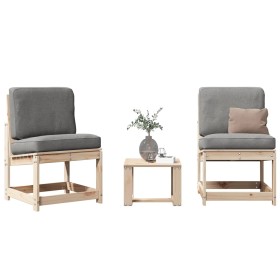 3-piece solid pine wood garden furniture set by vidaXL, Garden chairs - Ref: Foro24-832620, Price: 92,99 €, Discount: %