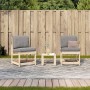 3-piece solid pine wood garden furniture set by vidaXL, Garden chairs - Ref: Foro24-832620, Price: 92,99 €, Discount: %