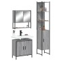 3-piece bathroom furniture set made of gray Sonoma plywood by vidaXL, Bathroom furniture - Ref: Foro24-3214683, Price: 193,24...