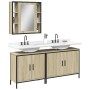 3-piece bathroom furniture set made of oak Sonoma plywood. by vidaXL, Bathroom furniture - Ref: Foro24-3214731, Price: 221,51...