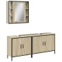 3-piece bathroom furniture set made of oak Sonoma plywood. by vidaXL, Bathroom furniture - Ref: Foro24-3214731, Price: 221,51...