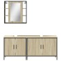 3-piece bathroom furniture set made of oak Sonoma plywood. by vidaXL, Bathroom furniture - Ref: Foro24-3214731, Price: 221,51...