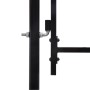 Fence gate with a door and black steel tips 1x1.2 m by vidaXL, garden gates - Ref: Foro24-146033, Price: 141,50 €, Discount: %