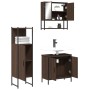 Set de muebles baño 3 pzas madera contrachapada roble marrón de vidaXL, Muebles de baño - Ref: Foro24-3214704, Precio: 165,12...