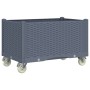 Planter with grey PP wheels 80x50x54 cm by vidaXL, Pots and planters - Ref: Foro24-367976, Price: 104,99 €, Discount: %