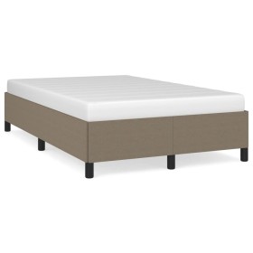 Taupe gray fabric bed frame 120x190 cm by vidaXL, Beds and slatted bases - Ref: Foro24-379512, Price: 115,40 €, Discount: %