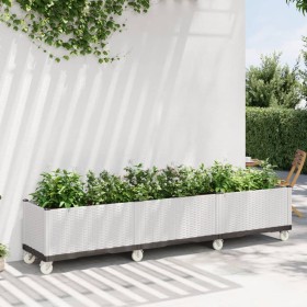 White PP planter with wheels 240x50x54 cm by vidaXL, Pots and planters - Ref: Foro24-367995, Price: 234,74 €, Discount: %