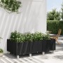 Planter with black PP wheels 150x80x54 cm by vidaXL, Pots and planters - Ref: Foro24-367988, Price: 243,92 €, Discount: %