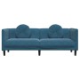 3-Sitzer-Sofa mit Kissen blauer Samt von vidaXL, Sofas - Ref: Foro24-372650, Preis: 309,89 €, Rabatt: %