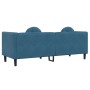 Sofa with blue velvet 3-seater cushions by vidaXL, Sofas - Ref: Foro24-372650, Price: 333,75 €, Discount: %