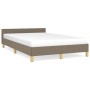 Bed frame with headboard taupe gray fabric 120x190 cm by vidaXL, Beds and slatted bases - Ref: Foro24-379538, Price: 112,77 €...