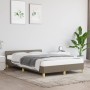 Bed frame with headboard taupe gray fabric 120x190 cm by vidaXL, Beds and slatted bases - Ref: Foro24-379538, Price: 112,77 €...