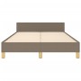 Estructura de cama con cabecero tela gris taupe 120x190 cm de vidaXL, Camas y somieres - Ref: Foro24-379538, Precio: 112,77 €...