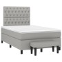 Cama box spring con colchón tela gris claro 120x190 cm de vidaXL, Camas y somieres - Ref: Foro24-3270376, Precio: 457,42 €, D...