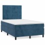 Cama box spring colchón y LED terciopelo azul oscuro 120x190 cm de vidaXL, Camas y somieres - Ref: Foro24-3270315, Precio: 41...