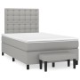 Cama box spring con colchón tela gris claro 120x190 cm de vidaXL, Camas y somieres - Ref: Foro24-3270383, Precio: 436,47 €, D...