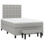 Box spring bed with light gray fabric mattress 120x190 cm by vidaXL, Beds and slatted bases - Ref: Foro24-3270383, Price: 431...