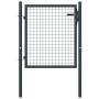 Puerta de malla de jardín acero galvanizado gris 100x125 cm de vidaXL, Puertas de jardín - Ref: Foro24-145771, Precio: 127,81...