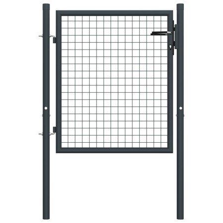 Puerta de malla de jardín acero galvanizado gris 100x125 cm de vidaXL, Puertas de jardín - Ref: Foro24-145771, Precio: 127,81...