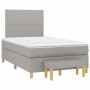 Cama box spring con colchón tela gris claro 120x190 cm de vidaXL, Camas y somieres - Ref: Foro24-3270397, Precio: 440,68 €, D...