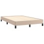 Cama box spring colchón LED cuero sintético capuchino 120x190cm de vidaXL, Camas y somieres - Ref: Foro24-3270140, Precio: 37...