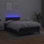 Boxspringbett mit LED-Matratze aus schwarzem Kunstleder 120x190cm von vidaXL, Betten und Lattenroste - Ref: Foro24-3270135, P...