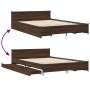 Cama con cajones madera de ingeniería marrón roble 120x200 cm de vidaXL, Camas y somieres - Ref: Foro24-3279941, Precio: 174,...