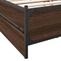 Oak brown engineered wood bed with drawers 120x200 cm by vidaXL, Beds and slatted bases - Ref: Foro24-3279941, Price: 174,11 ...