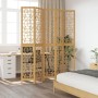 5-panel solid paulownia wood brown room divider by vidaXL, Room dividers - Ref: Foro24-358872, Price: 149,33 €, Discount: %