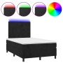 Cama box spring con colchón y LED terciopelo negro 120x190 cm de vidaXL, Camas y somieres - Ref: Foro24-3270301, Precio: 414,...