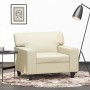 Sillón cuero sintético crema 60 cm de vidaXL, Sofás - Ref: Foro24-359408, Precio: 183,99 €, Descuento: %