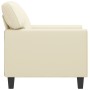 Sillón cuero sintético crema 60 cm de vidaXL, Sofás - Ref: Foro24-359408, Precio: 193,76 €, Descuento: %