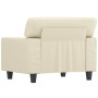 Sillón cuero sintético crema 60 cm de vidaXL, Sofás - Ref: Foro24-359408, Precio: 183,99 €, Descuento: %