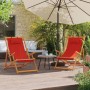 Klappbare Strandkörbe 2 Einheiten roter Stoff von vidaXL, Gartenstühle - Ref: Foro24-3214480, Preis: 115,70 €, Rabatt: %