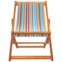 Folding beach chairs, 2 units, multicolored fabric by vidaXL, Garden chairs - Ref: Foro24-3214494, Price: 105,99 €, Discount: %