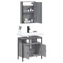 2-piece bathroom furniture set made of gray Sonoma plywood by vidaXL, Bathroom furniture - Ref: Foro24-3214778, Price: 97,37 ...