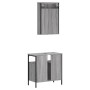 2-piece bathroom furniture set made of gray Sonoma plywood by vidaXL, Bathroom furniture - Ref: Foro24-3214778, Price: 97,37 ...