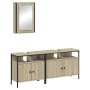 Set de muebles de baño 3 pzas madera contrachapada roble Sonoma de vidaXL, Muebles de baño - Ref: Foro24-3214786, Precio: 178...