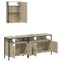 3-piece bathroom furniture set made of Sonoma oak plywood. by vidaXL, Bathroom furniture - Ref: Foro24-3214786, Price: 170,63...