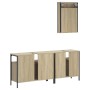 Set de muebles de baño 3 pzas madera contrachapada roble Sonoma de vidaXL, Muebles de baño - Ref: Foro24-3214786, Precio: 178...