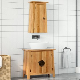 2-teiliges Badmöbel-Set aus massivem Kiefernholz von vidaXL, Badezimmermöbel - Ref: Foro24-3223459, Preis: 274,99 €, Rabatt: %