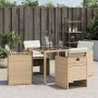 Gartenstühle mit Kissen 4 Stk. synthetisches Rattan beige von vidaXL, Gartenstühle - Ref: Foro24-4007439, Preis: 214,99 €, Ra...