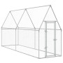 Galvanized silver steel chicken coop 400x100x190 cm by vidaXL, Cages and habitats for small animals - Ref: Foro24-172551, Pri...