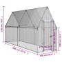 Galvanized silver steel chicken coop 400x100x190 cm by vidaXL, Cages and habitats for small animals - Ref: Foro24-172551, Pri...