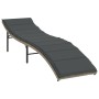 Light gray synthetic rattan sun lounger with cushion 55x199x50 cm by vidaXL, Loungers - Ref: Foro24-368250, Price: 125,33 €, ...