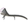 Light gray synthetic rattan sun lounger with cushion 55x199x50 cm by vidaXL, Loungers - Ref: Foro24-368250, Price: 125,33 €, ...