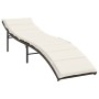 Synthetic brown rattan sun lounger with cushion 55x199x50 cm by vidaXL, Loungers - Ref: Foro24-368246, Price: 125,99 €, Disco...