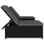 Reclining garden chairs with table 2 pcs black PE rattan by vidaXL, Loungers - Ref: Foro24-47402, Price: 208,99 €, Discount: %