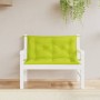 Garden bench cushions 2 pcs bright green 100x50x7 cm by vidaXL, Cushions for chairs and sofas - Ref: Foro24-361670, Price: 43...